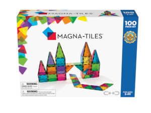Magna Tiles 100pc set + 2pc Car expansion set