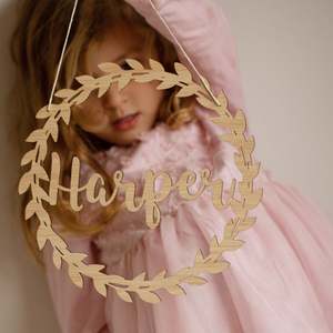 Personalised Decor: Personalised Flora Name Wreath