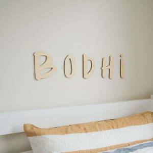 Personalised Decor: Block Lovely Lettering Handlettered Wall Name - other colours available