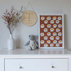 Personalised Decor: Personalised Floral Alphabet Plaque