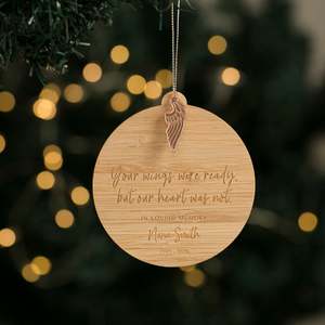 Memory Wings Christmas Bauble