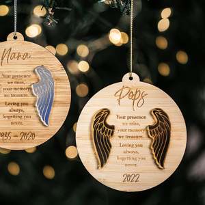 In Loving Memory: Guardian Angel Memory Christmas Bauble
