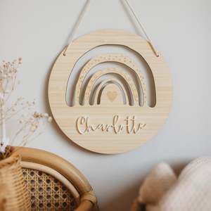 Personalised Rainbow Layered Plaque