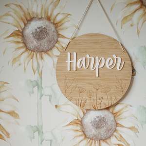 Personalised Botanical Layered Plaque