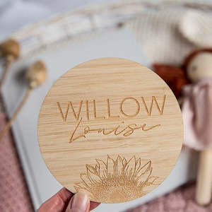 Personalised Sunflower Plaque