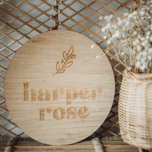 Wall Banners Plaques: Personalised La Petite Stem Plaque