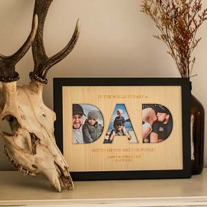 Gifts For Him: DAD Personalised Photo Frame Insert (frame not included)
