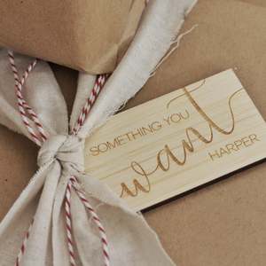 Wear Want Need Read Gift Tags: Personalised - Want, Need, Wear, Read Tags