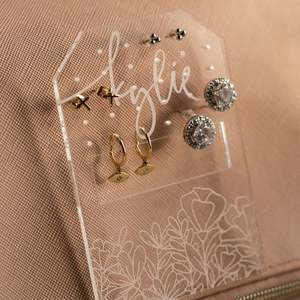 Mothers Day Collection: Personalised Travel Earring Holder