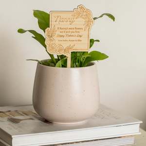 Mothers Day Collection: Floral Personalised Planter Stick