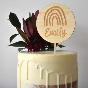 Lovely Lettering Rainbow Cake Topper (other colours available)