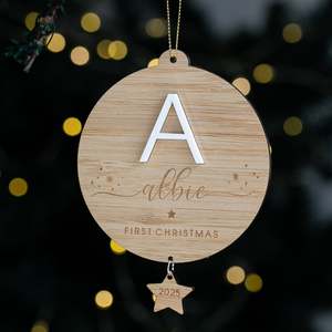 All: Monogram First Christmas Bauble