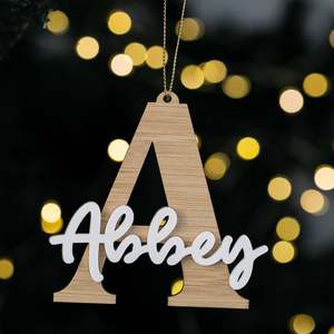 Signature Initial Christmas Bauble