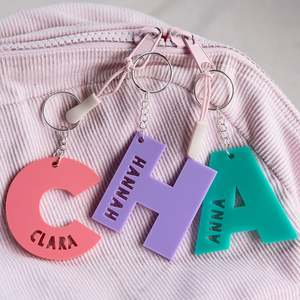 Colour Block Personalised Bag Tag