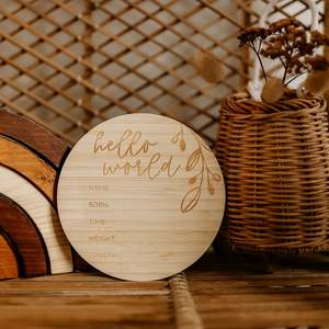 Round Birth Announcement Card