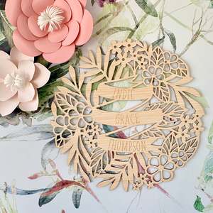 Wedding Collection 1: Personalised Tropics Wall Plaque