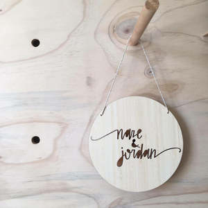 Lovely Lettering Handlettered Lovers Plaque