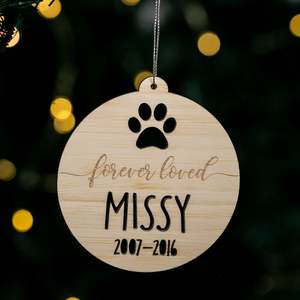 Pet Memorial Christmas Bauble