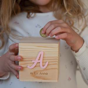 Personalised Wooden Money Box