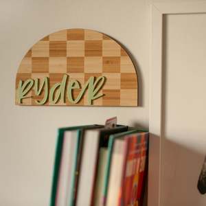 Children: Personalised Checkerboard Plaque