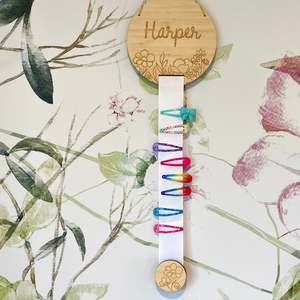 Children: Personalised Bow & Clip Holder