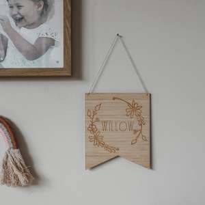 Wall Names: Personalised Botanical Flag