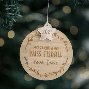 Gift Collection: Star Teacher Christmas Bauble