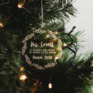 Wreath Teacher Christmas Bauble