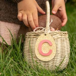 Personalised Meadow Monogram Easter Tag