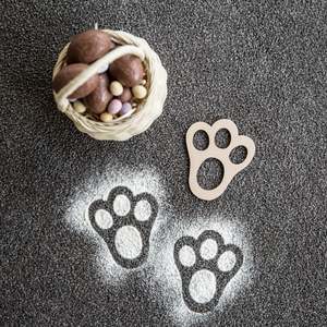 Easter Collection: Easter Bunny's Paw Print Stencil