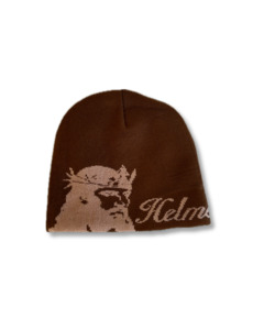 Christian Streetwear: 'Helmet of Salvation' Beanie in Brown