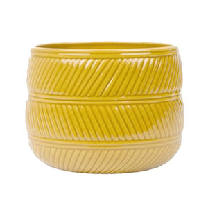 Eva Ochre Ceramic Pot 15cm