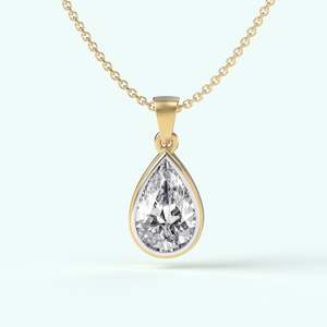 NEW! Ashes Pendant - The Pear Solitaire 0.75 carat