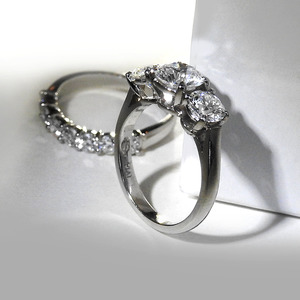 Engagement Ring: Large Three Stone Diamond Ring