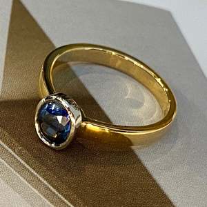 Engagement Ring: Sapphire Solitaire Ring