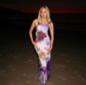 For Sale: Indigo Blossom Slip Dress - FOR SALE