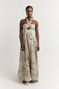 Size 16: Malta Black Linen Knot Dress