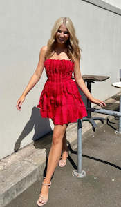 Hybrid Sleeveless Mini in Scarlett