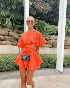 Aje: Gracious Cut-Out Mini in Saffron