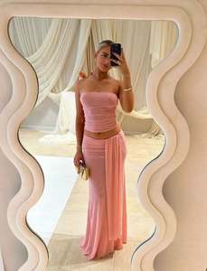 Size 16: Brooklyn Mesh Maxi Set in Candy Pink