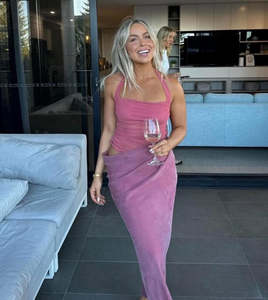 Bulk Rentals: Gina Halter Maxi Dress in Rose