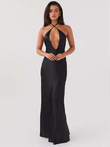 Size 14: Noir Symphony Maxi Dress in Black
