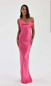 Monika Gown in Neon Pink