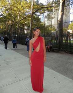 Solstice Cupro Dress in Cherry