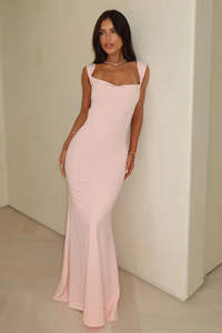 Bulk Rentals: Elai Open Back Maxi Dress in Pink