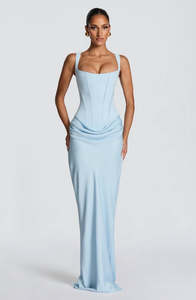 Misha Collection: Cornelia Maxi Dress in Baby Blue