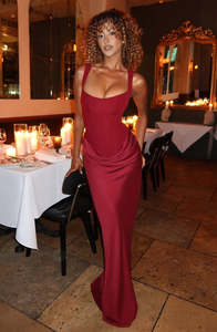 Cornelia Maxi Dress in Burgundy