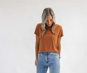 Women S Basic S: Basic Tee - Ginger nut
