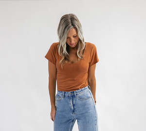 Wardrobe Staples: Basic Scoop Tee - Ginger Nut