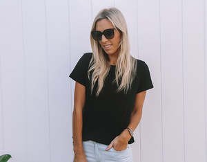 Tops Shirts: Original Basic Black Tee